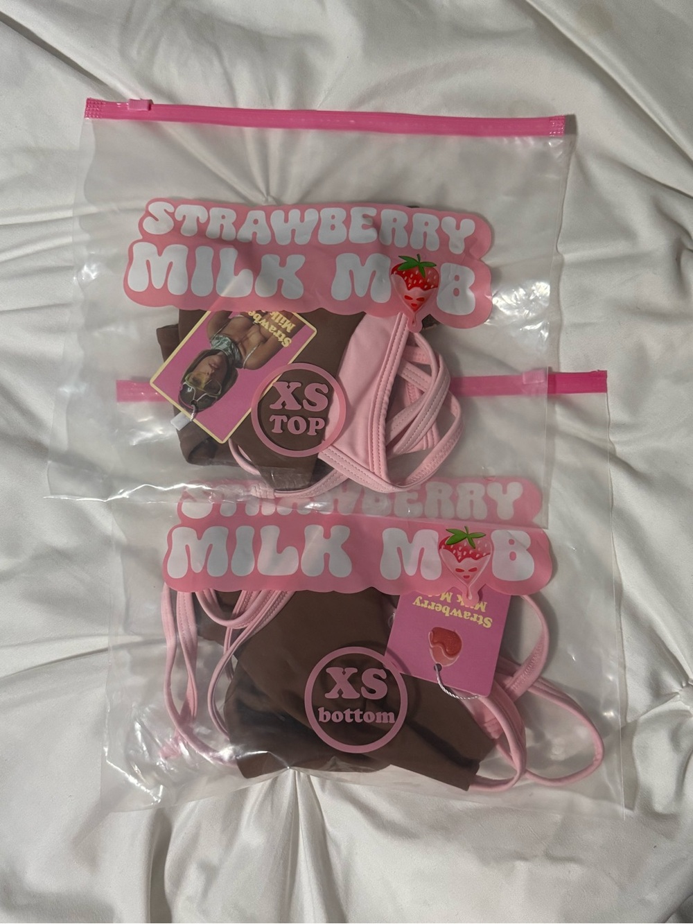 Strawberry Milk Mob Double Dipped Bikini Set